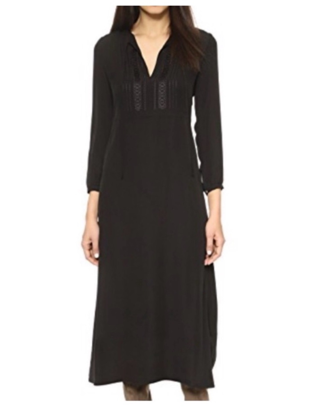 Theory Black Womens Slip Dress